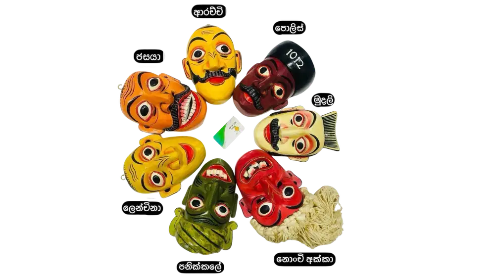 Traditional Kolam face mask set